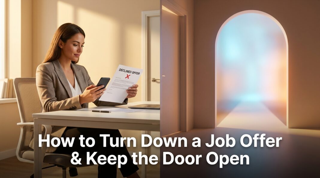 How to Turn Down a Job Offer But Keep the Door Open